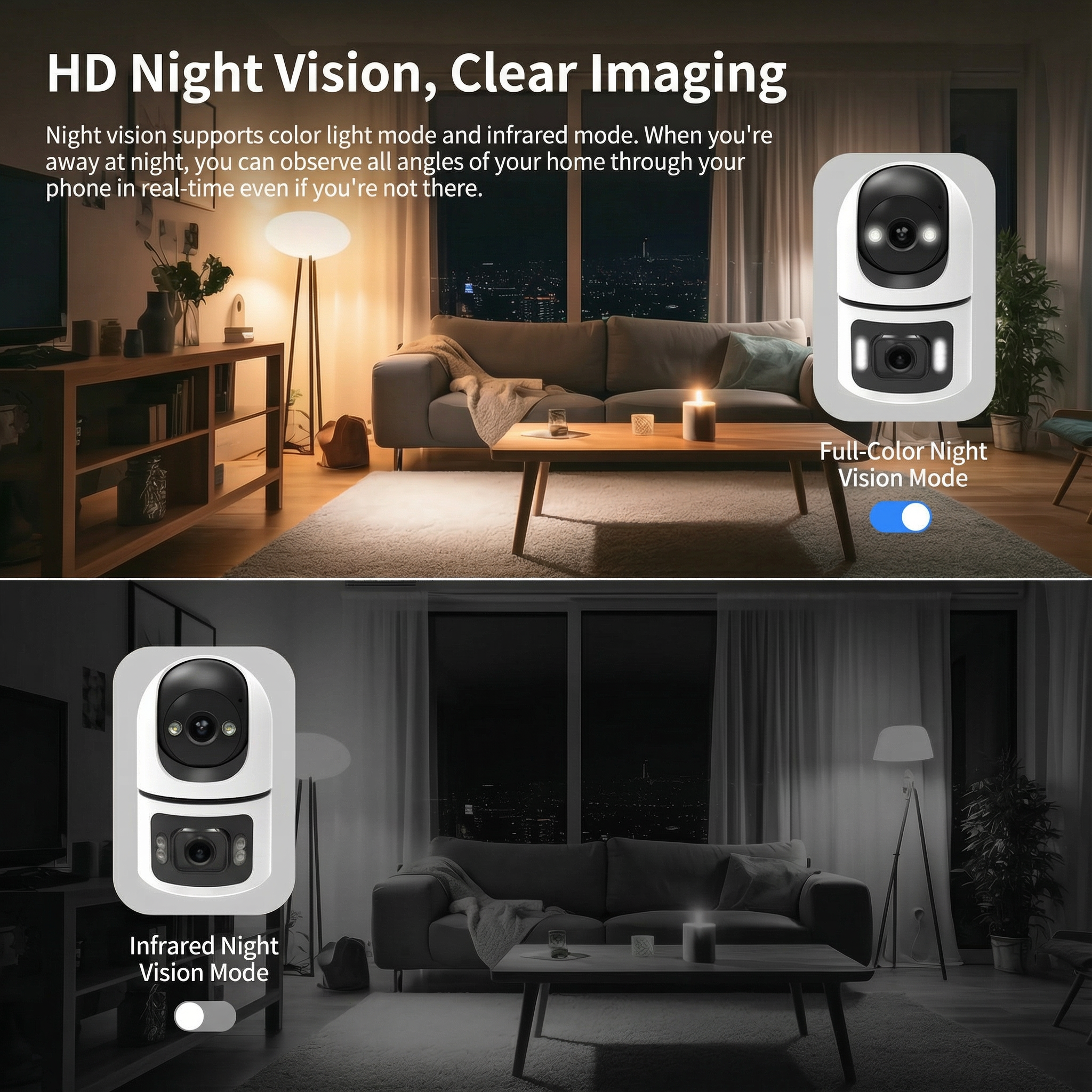 WiFi6Tuya Smart Camera40010,000 Pixels app Remote Control Dual Lens Ball Machine Indoor Monitor