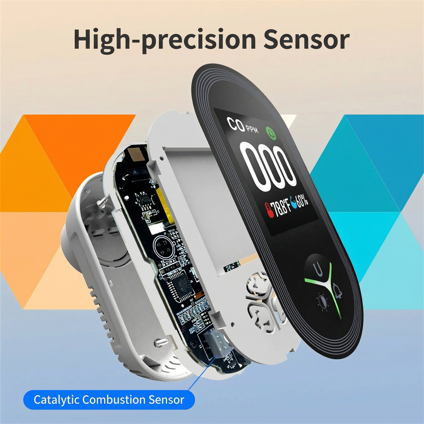 CO Detector with Temp & Humidity Display