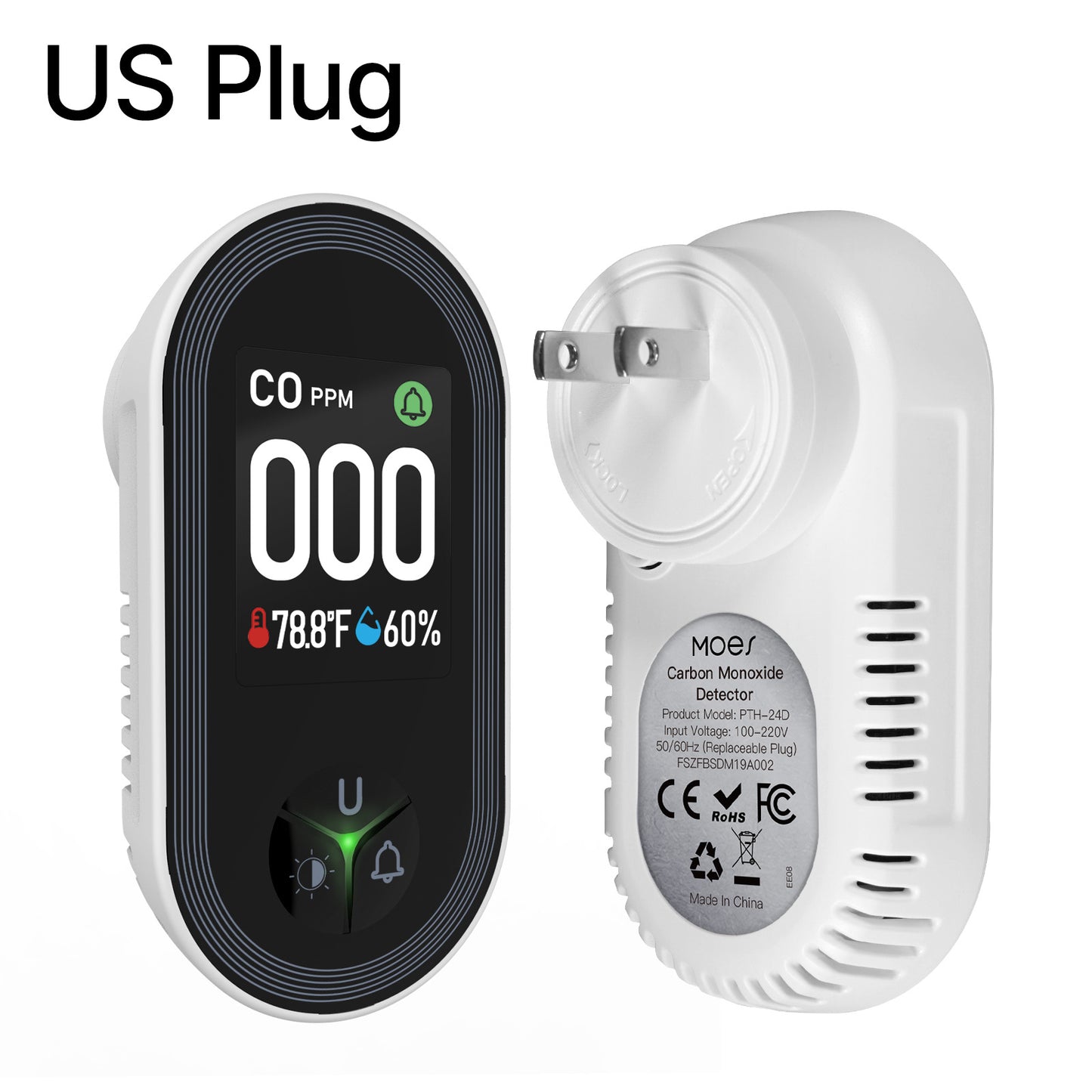 CO Detector with Temp & Humidity Display