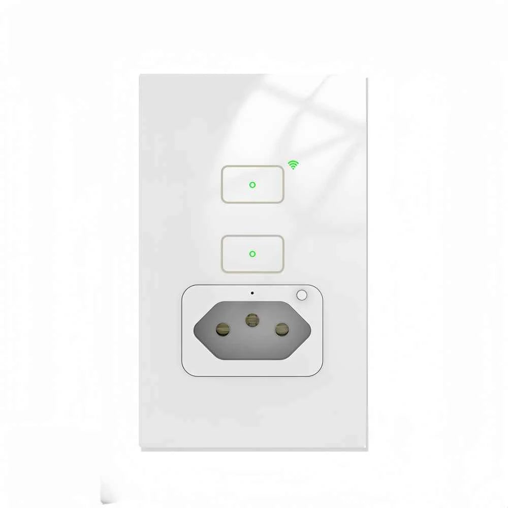Smart WiFi Socket - Brazilian Standard Dual Outlet with Power Metering