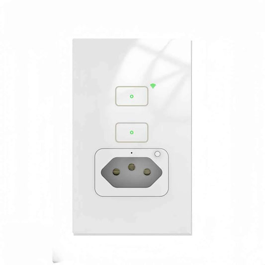 Smart WiFi Socket - Brazilian Standard Dual Outlet with Power Metering