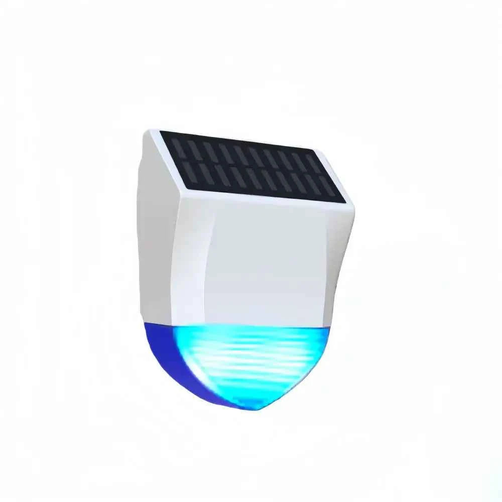 Solar Security Alarm - Wireless Outdoor Alarm Siren with High Decibel Sound & Light