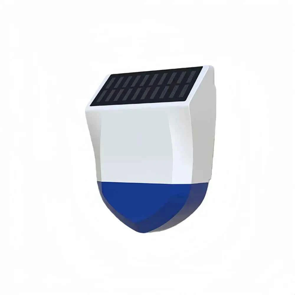 Solar Security Alarm - Wireless Outdoor Alarm Siren with High Decibel Sound & Light