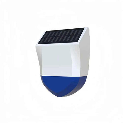 Solar Security Alarm - Wireless Outdoor Alarm Siren with High Decibel Sound & Light