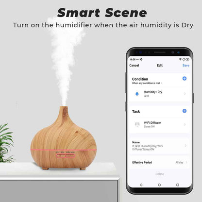 Smart Air Humidifier - WiFi Essential Oil Diffuser with APP Voice Control