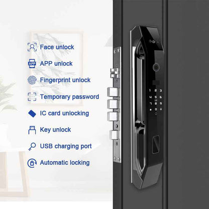 Smart Door Lock - 3D Face Recognition Video Intercom with Fingerprint & Password