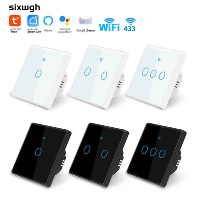 Smart WiFi Wall Switch - Glass Touch Panel with Alexa Voice Control