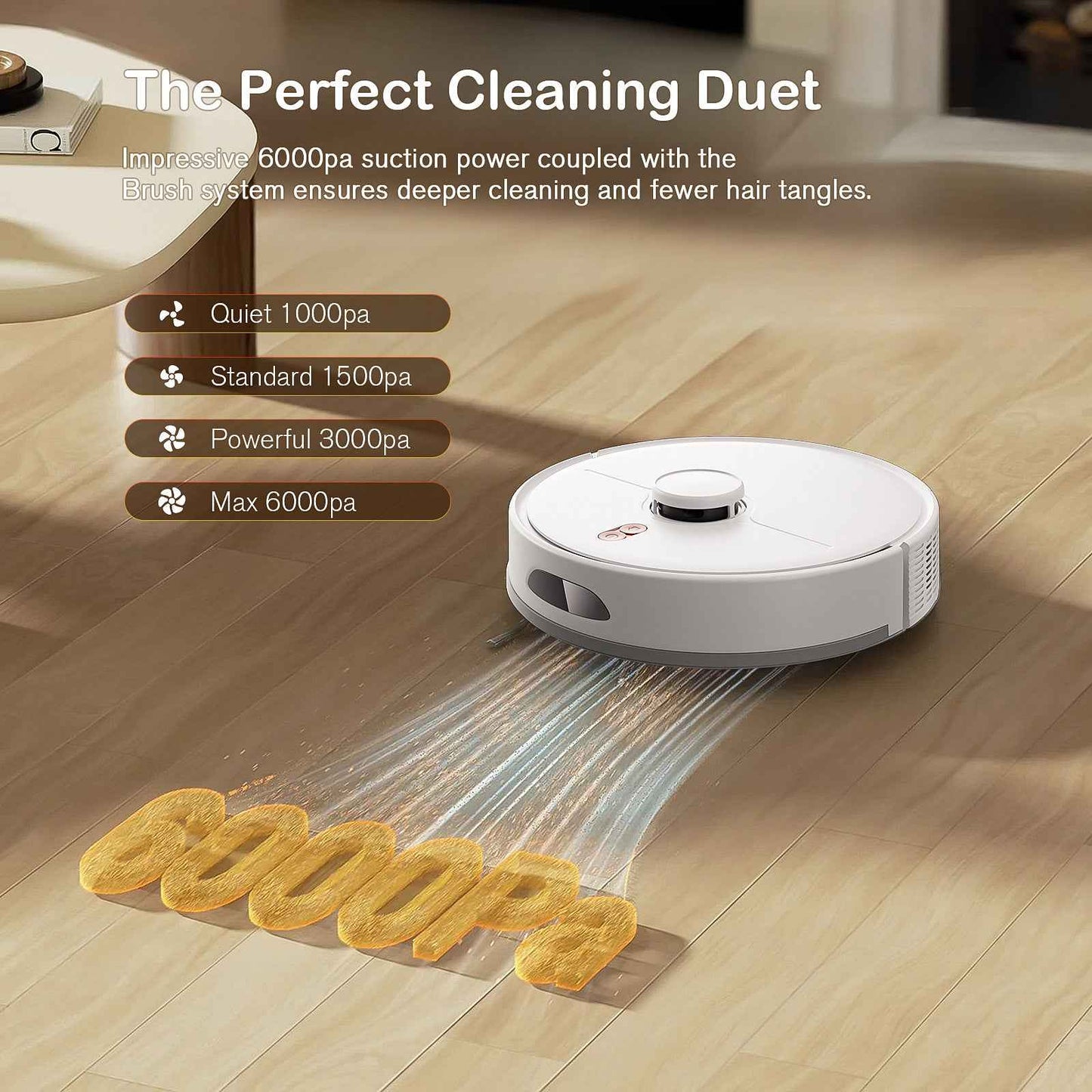 Robot Vacuum Cleaner - Laser Navigation with Pet Hair Removal & Auto Recharge