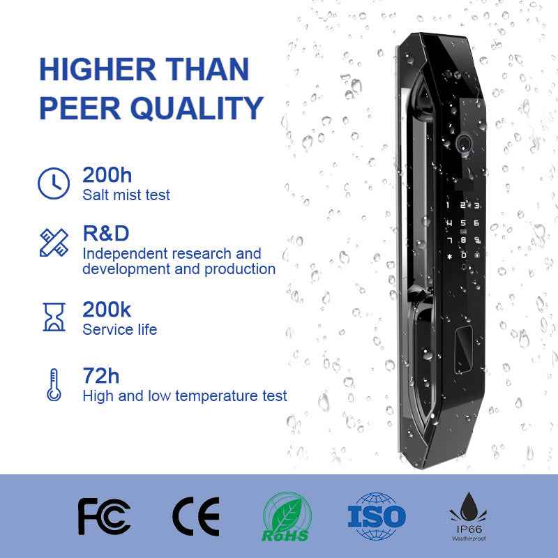Smart Door Lock - 3D Face Recognition Video Intercom with Fingerprint & Password