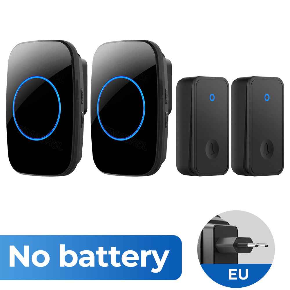 Wireless Doorbell - Self-Powered No Battery Required with 60 Ringtones