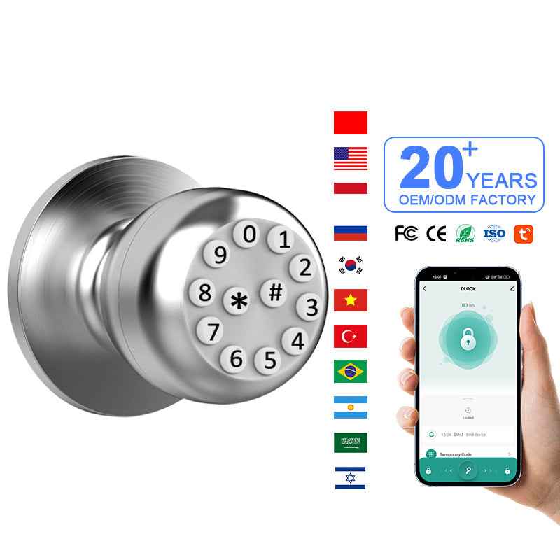 Smart Ball Lock - WiFi Knob Lock for Office & Bedroom Doors