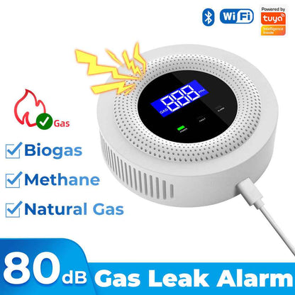 Smart Gas Leak Detector - WiFi Natural Gas Alarm for Kitchen & Home