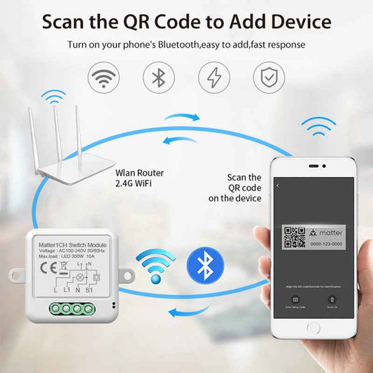 Intelligence Matter On-off Device wifi Switch HomeKit Wireless Voice Hidden Remote Control Zero Fire Switch