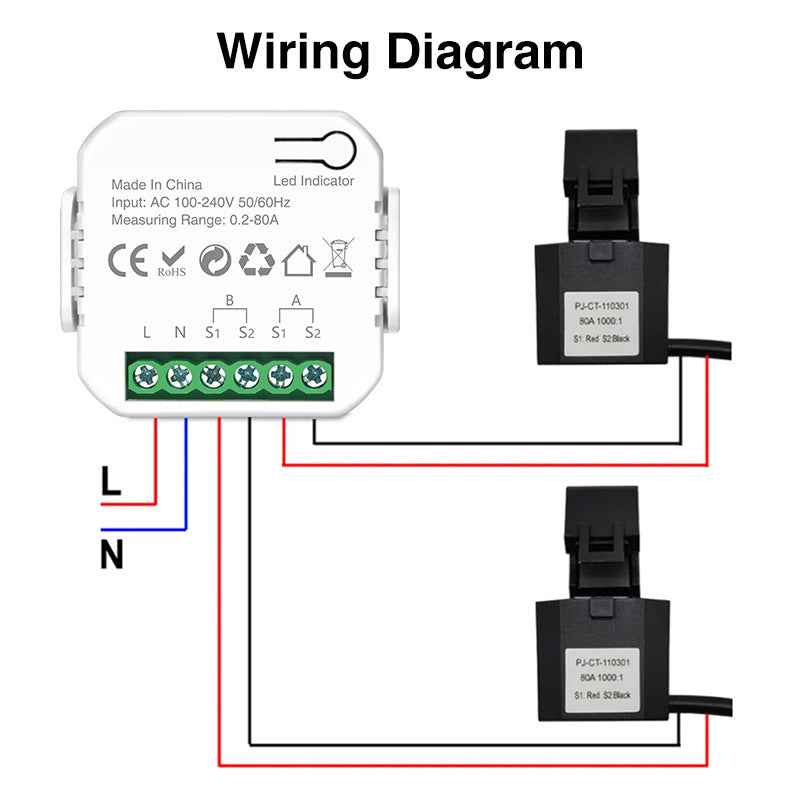 Smart Circuit Breaker - WiFi Energy Meter with APP Power Monitoring