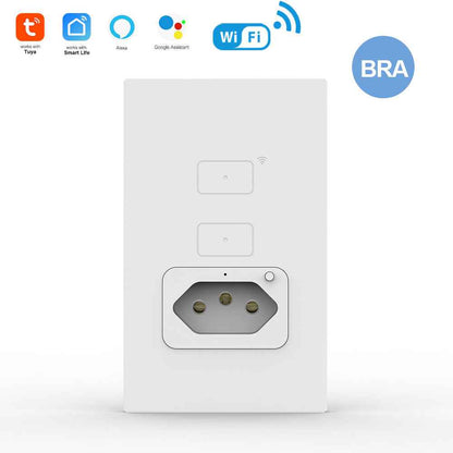 Smart WiFi Socket - Brazilian Standard Dual Outlet with Power Metering