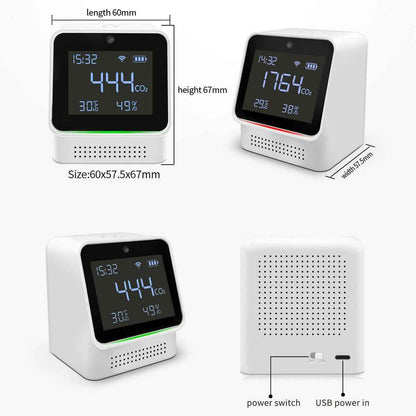 Air Quality Monitor - Multi-Function CO2 Detector with Temperature & Humidity