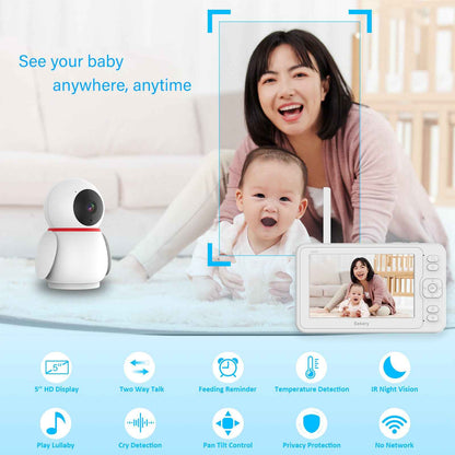 Source Factory5Baby Monitor Temperature and Humidity Detection Baby Monitor with Cry Detection, Popular Cross-Border Export Product
