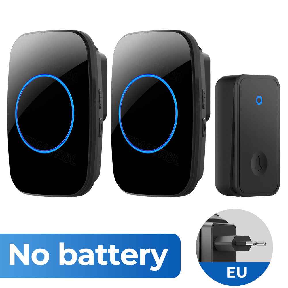 Wireless Doorbell - Self-Powered No Battery Required with 60 Ringtones