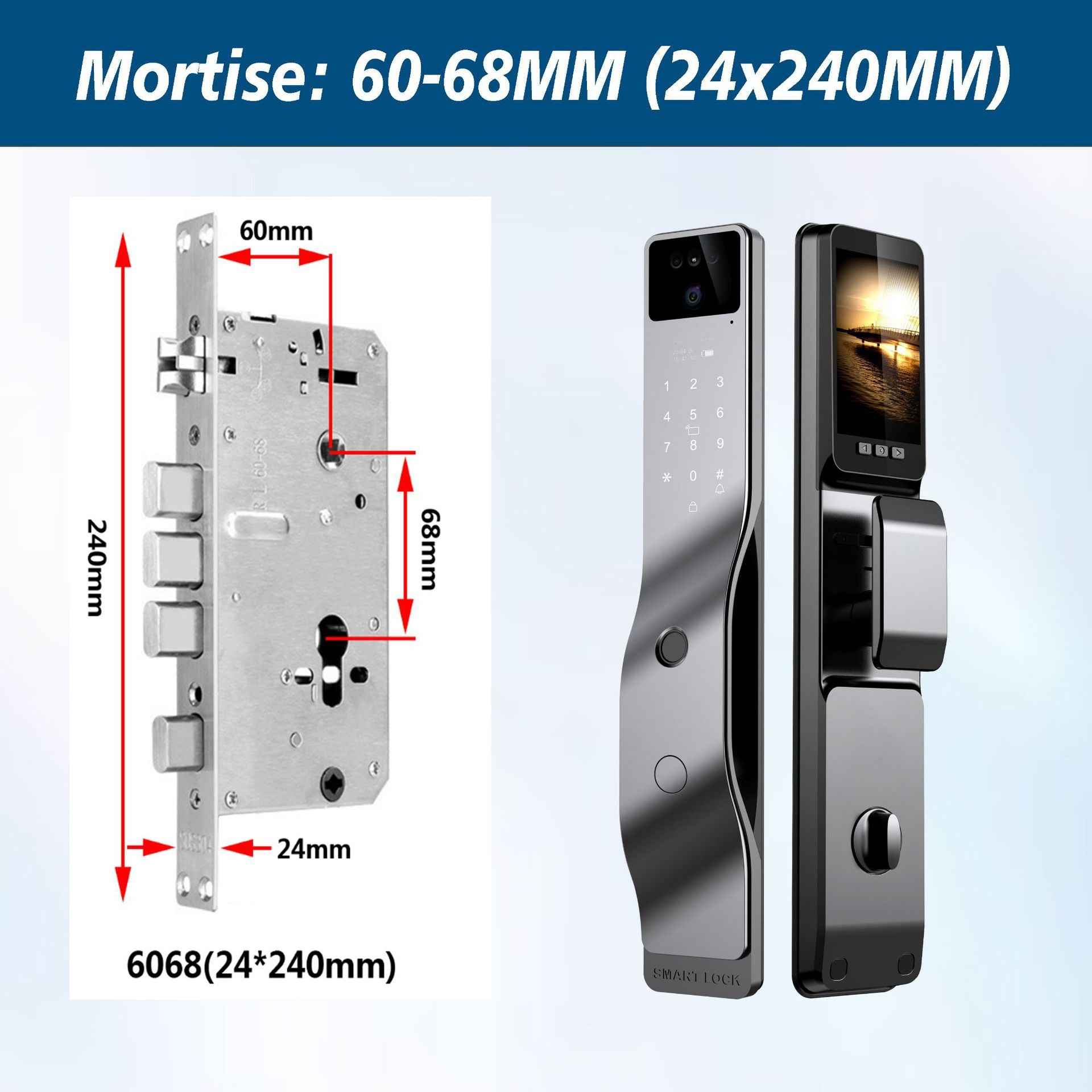 Smart Door Lock - 3D Face Recognition with Cat Eye & Remote Unlocking