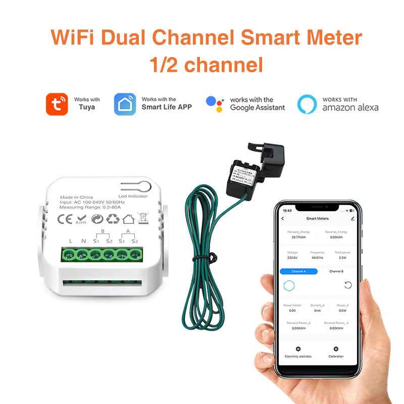 Smart Circuit Breaker - WiFi Energy Meter with APP Power Monitoring