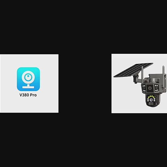 Solar Security Camera Outdoor - Dual Lens PTZ WiFi Camera with Color Night Vision & Two-Way Audio